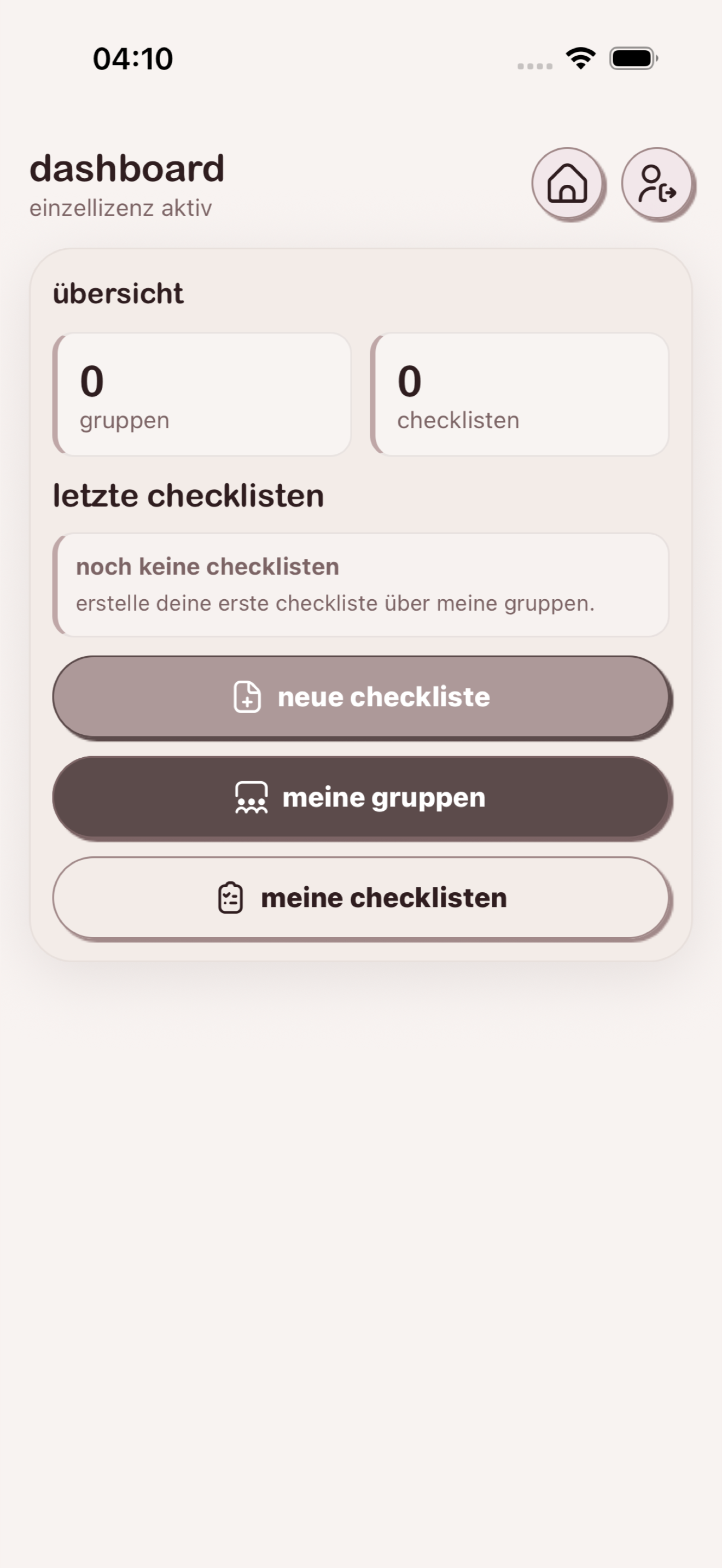 dashboard von edfy checklisten